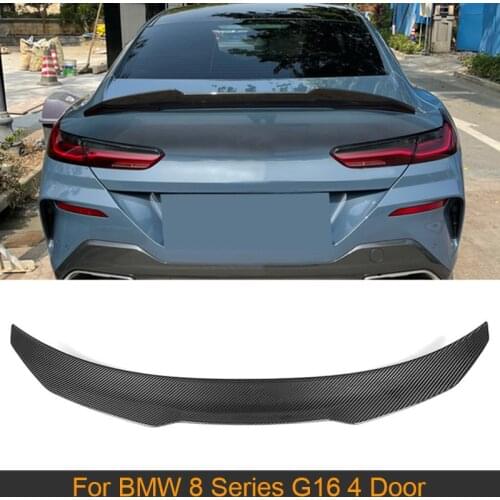 Carbon Fiber Rear Trunk Spoiler Wing for BMW 8 Series G16 4 Door F93 M8 2019 2020 Car Rear Trunk Boot Lip Wing Spoiler