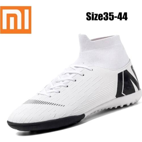 Xiaomi Hot Sale Mens Soccer Cleats High Ankle Football Shoes Long Spikes Outdoor Soccer Traing Boots For Men Women Soccer Shoes