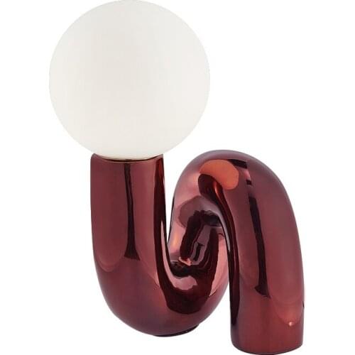 Postmodern minimalist creative glass ball bedroom study table lamp childrens room designer model room decorative table lamp