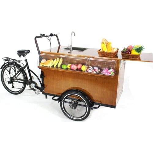 Fashion Electric Cargo Bike Adult Tricycle Kiosk Mobile Food Display Cart for Sale Coffee Fruit Beer on The Street Wholesale