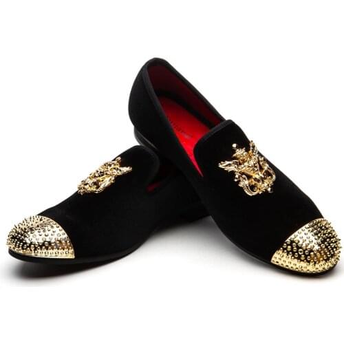 MEIJIANA Velvet Men Casual Shoes Handmade Fashion Comfortable Breathable Men Shoes Gold Metal Crown Type Men Loafers Shoes