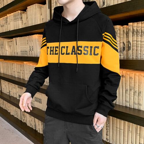 2021 Mens Autumn The Classic Casual Hooded Hoodies Spring Fall Tops Sweatshirt Streetwear Pullover Large Size M-4XL Clothing