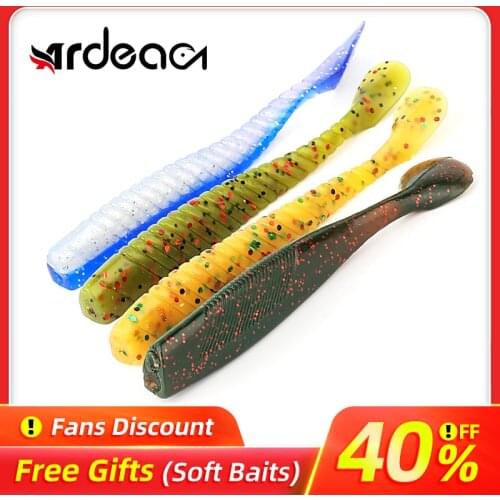 Ardea soft lure 80mm 4g T-tail Salt Silicone Wobblers Jighead Artificial fishing bait Artificial Fishing Tackle