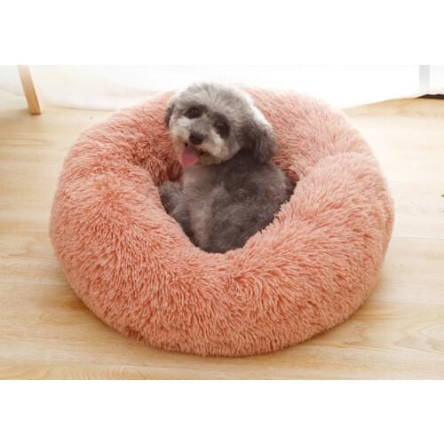 Soft Cotton Mats Sofa Round Dog Bed long plush Dog Kennel Washable Cat House For small large Dog Chihuahua Dog Basket pet bed