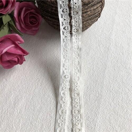 1cm S1290 bricolage coton matériel brodé blanc dentelle garnitures fait à la main patchwork embellissement ruban