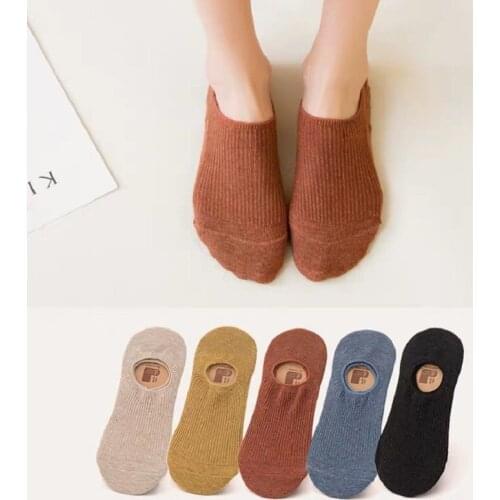 14 pieces = 7 Pairs Spring Summer Women Socks Solid Color Fashion Wild Shallow Mouth Short Socks Cotton Striped Socks Ladies