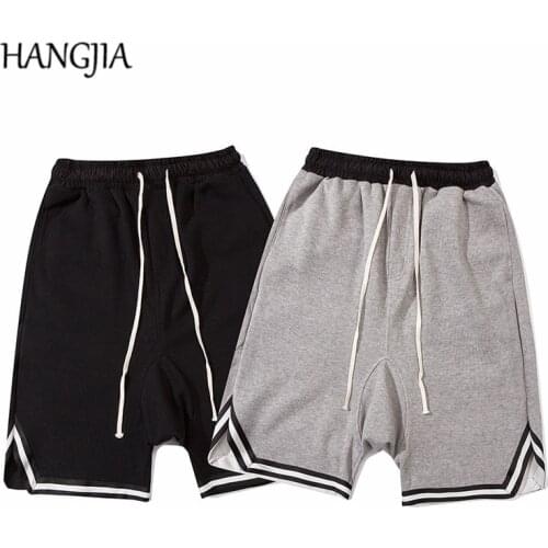Summer High Street Drop Crotch Baggy Shorts Mens Hip Hop Loose Sweat Shorts Fashionable Casual Beach Shorts for Men Cross-pants