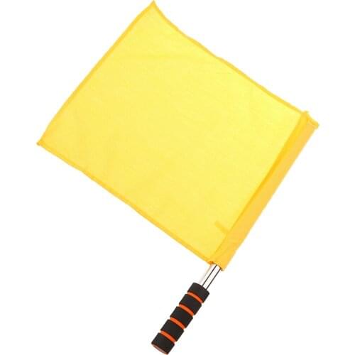 Track and Field Sports Training Flags Referee Football Soccer Hocky Lineman Flag Hand Flag - Yellow