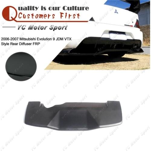 FRP Fiber Glass JDM VTX Style Rear Diffuser Fit For 2006-2007 Evolution EVO 9 Rear Bumper Underboard Diffuser Lip