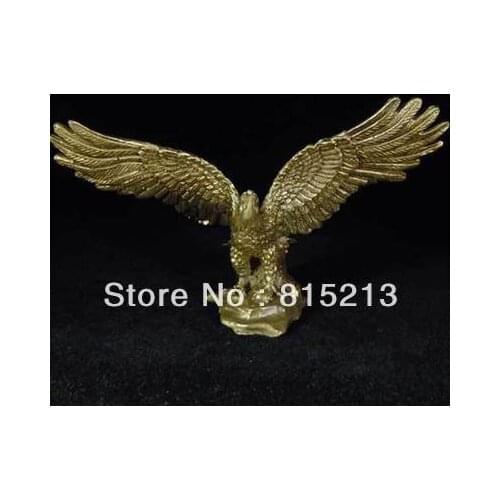 Free Shipping 170x73x120mm vivid Chinese Handwork brass eagle statue