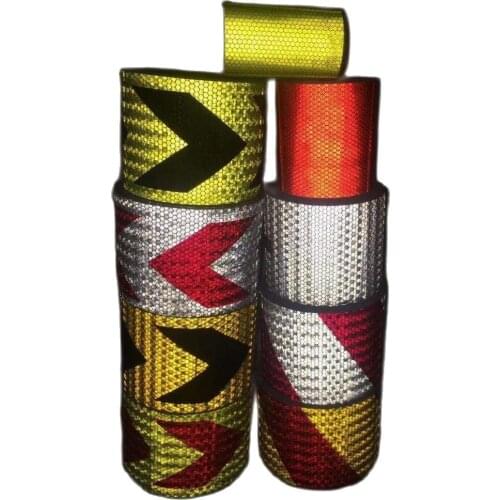 Yemingduo10cm* 25M Self-adhesive PVC Reflective Safety Warning Tape Road Traffic Construction Site Reflective Arrow Mark
