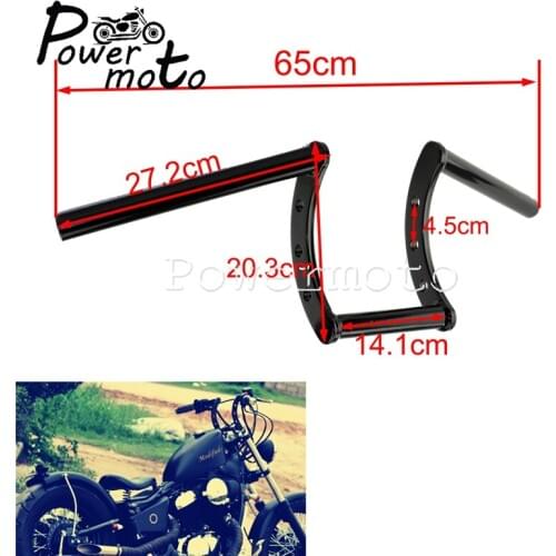 Z Bar 1" Drag Bar Cafe Racer 25mm Handlebar 5" Rise Handle Bars for Chopper Scrambler Triumph Dyna Sportster Touring