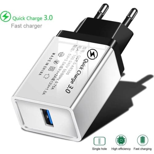EU/US Plug USB Charger Quick Charge 3.0 For Phone Adapter For Huawei Mate40 Pro Tablet Portable Wall Mobile Charger Fast Charger