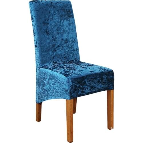 Gold diamond velvet chair cover Pure color elasticity bevel non-slip party Chair deco upholstery custom padded textile covering