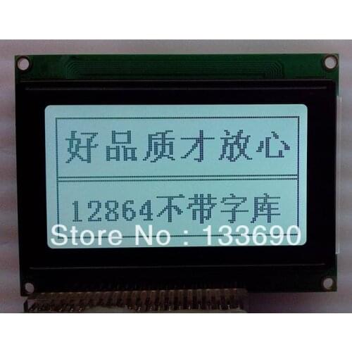 1PCS 12864 128*64 128X64 Graphic Dot LCD Module KS0107 KS0108 Controller 20P POS Gray FSTN The Dimension 93x70 MM VG128641