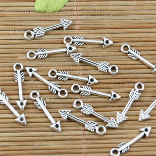 200pcs tibetan sivler color little arrow design charms EF2356