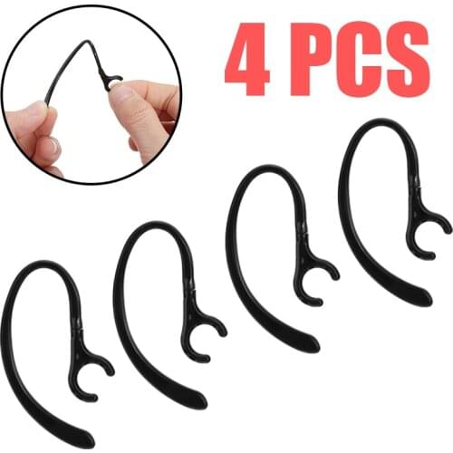 4pcs 8mm Earphone Transparent Soft Silicone Earhook Loop Clip Headset Ear Hook Clamp Holder Fit for In-ear Bluetooth Headphone