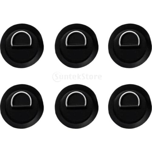 6Pcs/set 8cm 316 Stainless Steel D Ring Pad/Patch for PVC Inflatable Boat Raft Dinghy Canoe Kayak Surfboard SUP