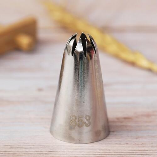 #853 Cake Decorating Tools Stainless Steel Cream Nozzles Icing Piping Pastry Tips Bakeware For Fondant Cake Cupcake Sugarcraft