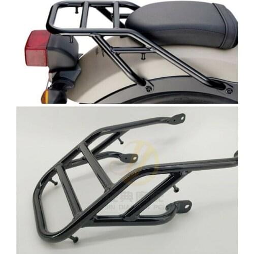 Luggage Rack Rear Tail Saddlebag Cargo Carrier For Honda Rebel 500 CMX500 Black