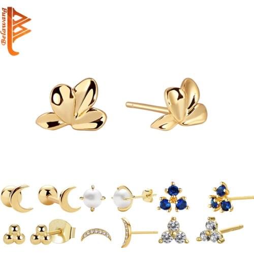 Женские золотые серьги BELAWANG China At AliExpress