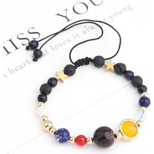 Eight Universe Planet Guardian Bracelets Star Galaxy Solar Cuff Bangle System