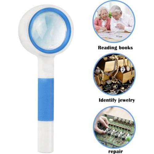 Double Combination Glass Lens 16X Portable Handheld Magnifying Glass Reading High Magnification Jewelry and Antique Appraisal