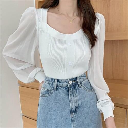 Трикотажные блузки HziriP China At AliExpress