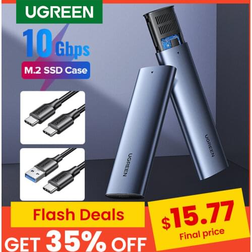 UGREEN M2 SSD Case NVME Enclosure M.2 to USB Type C 3.1 SSD Adapter for NVME PCIE NGFF SATA M/B Key SSD Disk Box M.2 SSD Case
