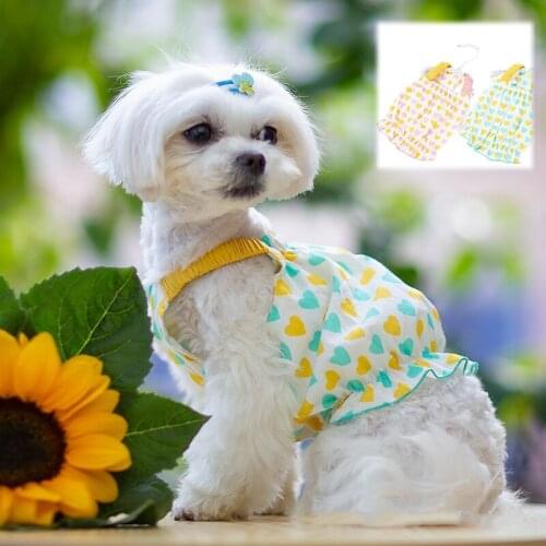 Summer Lovely Dog Skirt Vest Cat Puppy Clothing Chihuahua Corgi Yorkshire Pomeranian Bichon Maltese Poodle Schnauzer Dog Clothes