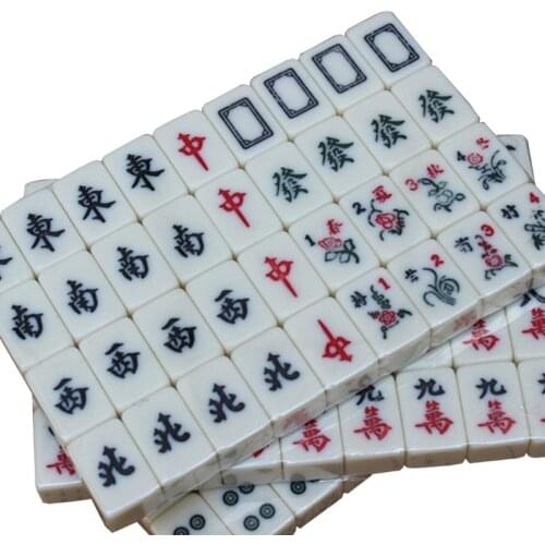 Mini Mahjong Traditional Chinese Version Game Set Light Portable 146 Tiles Mah-Jongg Travel Family Leisure Time