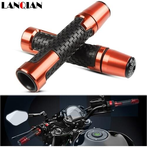 7/8'' Motorcycle Anti-Skid Handle Grips With Handle Grip End CNC 22mm For suzuki v strom 650 xmax 400 bandit 400 zzr1400 dl650