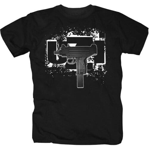 Male Harajuku Top Fitness Brand Clothing Shirt T-shirt Herren Uzi Outlaw Ak-47 Oldschool Kult Fun Mp40 Gun Machine Tee Shirt