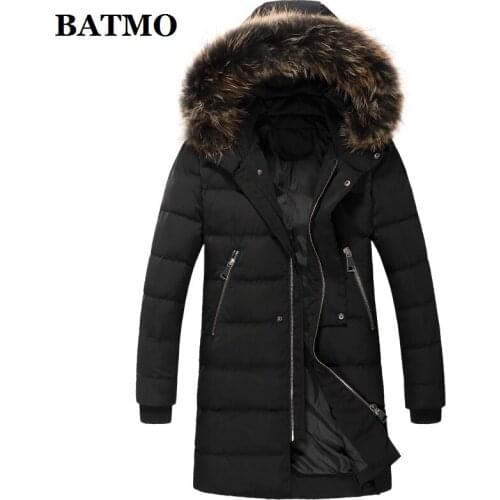 BATMO 2019 new arrival winter high quality 80% white duck down hooded jackets men,mens winter hooded jackets ,size M-XXXL B29