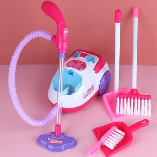 Mini Vacuum Cleaner Kit Home Appliance Series Realistic Plastic Pretend Play Toy Electric Room Cleaning Toy