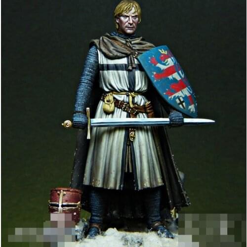Unpainted Teutonic Knight Prussia GK Resin Figure 1/24 Scale Model Kit Resin Colorless Self-Assembled Toy No.106