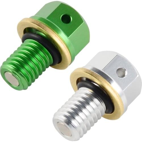 NICECNC 10mm M10xP1.5 Oil Drain Plug Bolt Screw For Kawasaki KX 80 85 100 125 250 KLX 300 300R KDX 175 200 220 1979-2004