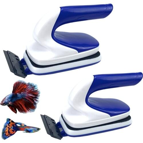 New Magnetic Aquarium Floating Brush Fish Tank Algae Scraper Clean Glass Window Magnets Brush Cleaner Tools