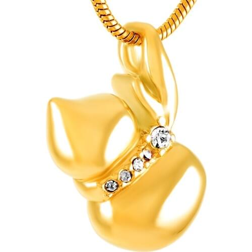 IJD9350 Chinese Style Stainless Steel Gourd Cremation Memorial Pendant for Ashes Urn Keepsake Necklace Jewelry