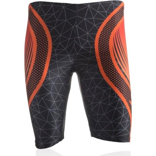 Professional sports quick-drying five-point mens swimming trunks, trendy mens digital printing seaside fashion swimwear