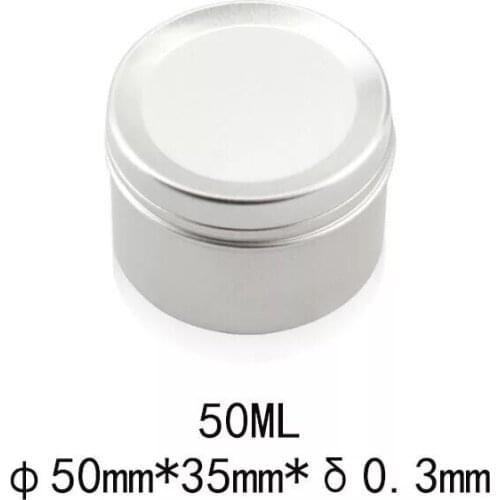50*35mm 50ml Aluminum Cosmetic Jar Cream Empty Bottle Cream Containers Jars Aluminum Pill Tea Box Aluminum Containers Bottles