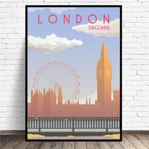 Frame London England Travel Canvas Art Print Wall Poster Decoration For Living home Room Modular picture