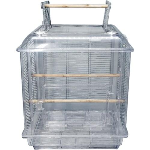 Luxury Transparent Bird Cage Large Tray Acrylic Breeding Cage Playground Bird Cage Household Jaula Grande Bird Supplies BS50BC