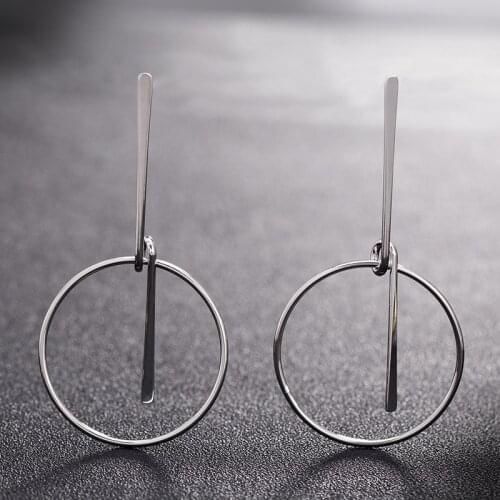 2021 Rushed Brincos The Texture Of Earrings Europe Exaggerated Stereo Circle Geometric Design Stylish Minimalist Cos Wholesale