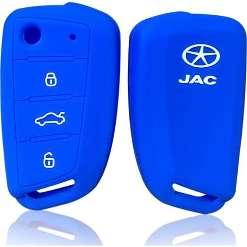 Silicone Key Case Cover For JAC S2 S7 R3 S4 S5 A5 Refine 2020 2017 2019 2018 3 Button Cover Key Holder Case Protector Skin Fob