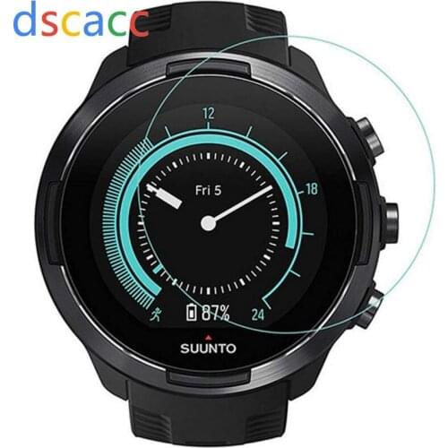 Dscacc Tempered Glass Screen Protector for Watch SUUNTO 9 Full Coverage HD Clear Anti-Bubble Anti-Scratch Film 43mm 100pcs