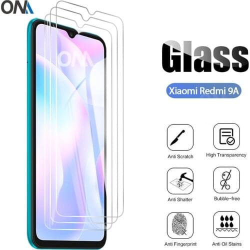 3Pcs Tempered Glass For Xiaomi Redmi 9A Glass Screen Protector 9H Premium Tempered Glass for Xiaomi Redmi 9A Protective Film