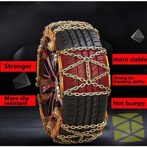 2/3/4x Wheel Tyre Tire Chain Car Truck Anti-skid Snow Chains Ice Chain Steel Auto Wheel Belts For Ice Snow Mud Safe Driving