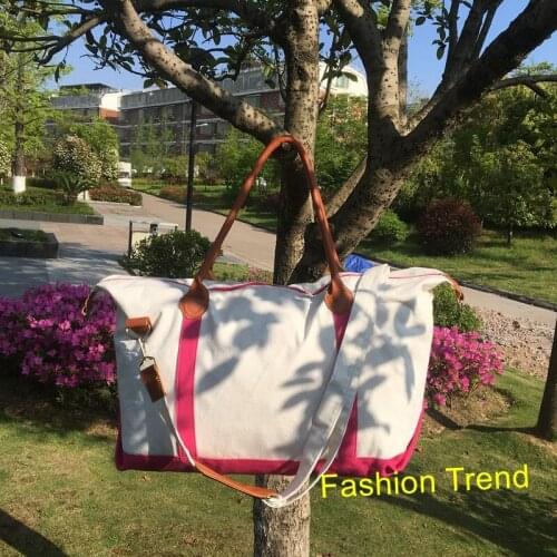 30pcs/lot new arrival hot selling monogram canvas weekender bag travel duffle overnight bags personalize bridemaids gift tote