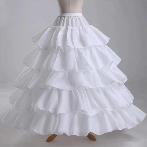 4 Hoops 5 Layers Ball Gown Petticoats Black Petticoat Crinoline Underskirt Big Ruffle Wedding Accessories Tulle Underskirts